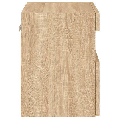 Nástěnné Tv Skříňky S Led Osvětlením 2 Ks Dub Sonoma 40X30X40Cm
