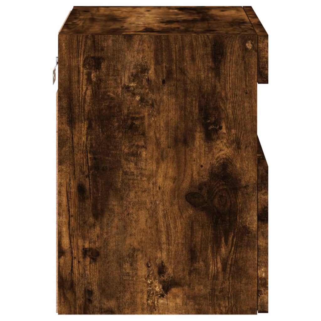 Nástěnné Tv Skříňky S Led 2 Ks Kouřový Dub 40 X 30 X 40 Cm
