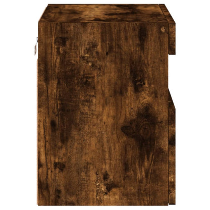 Nástěnné Tv Skříňky S Led 2 Ks Kouřový Dub 40 X 30 X 40 Cm