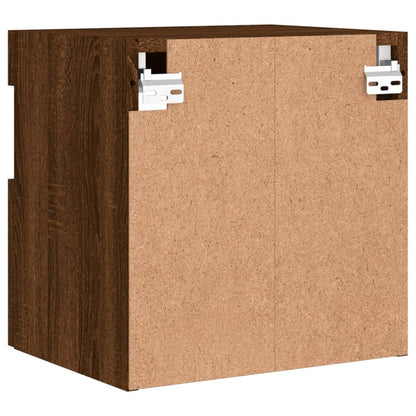 Nástěnná Tv Skříňka S Led Osvětlením Hnědý Dub 40 X 30 X 40 Cm