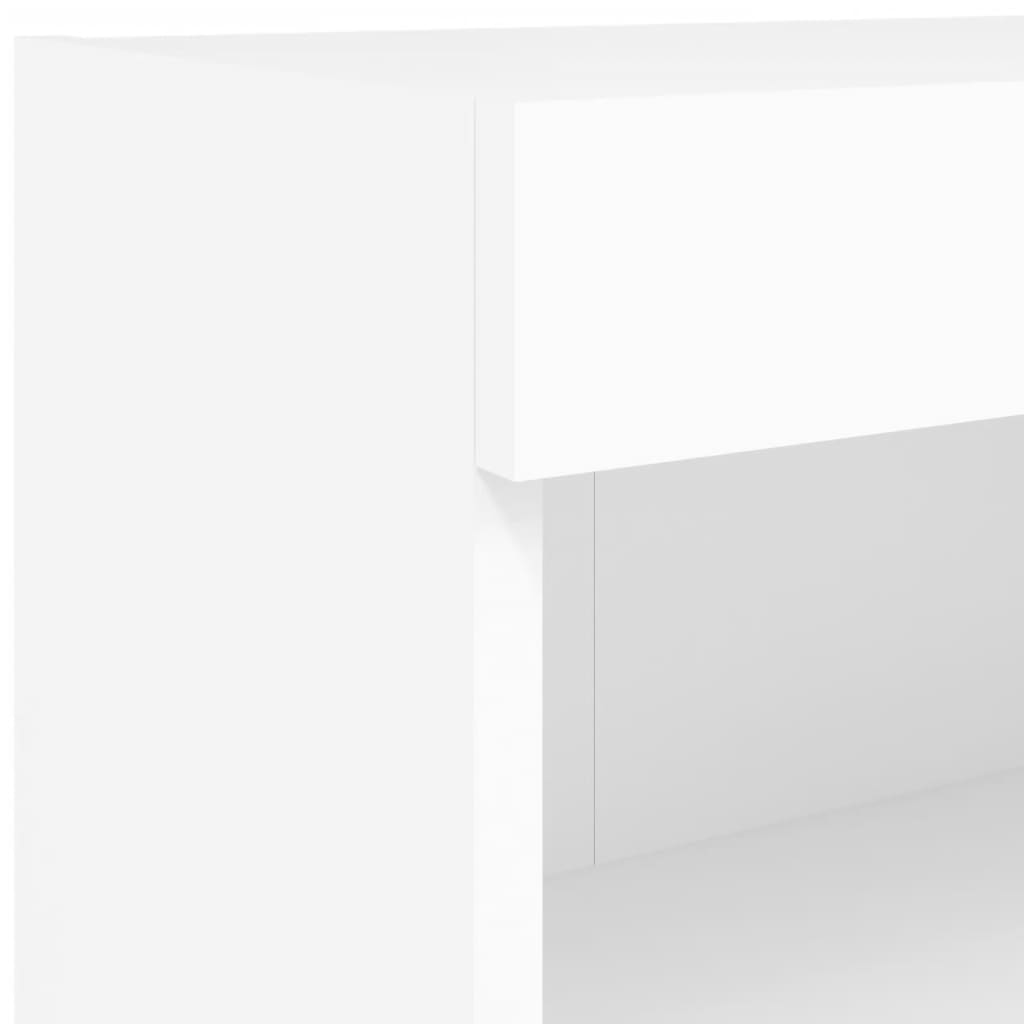 Nástěnná Tv Skříňka S Led Osvětlením Bílá 60 X 30 X 40 Cm