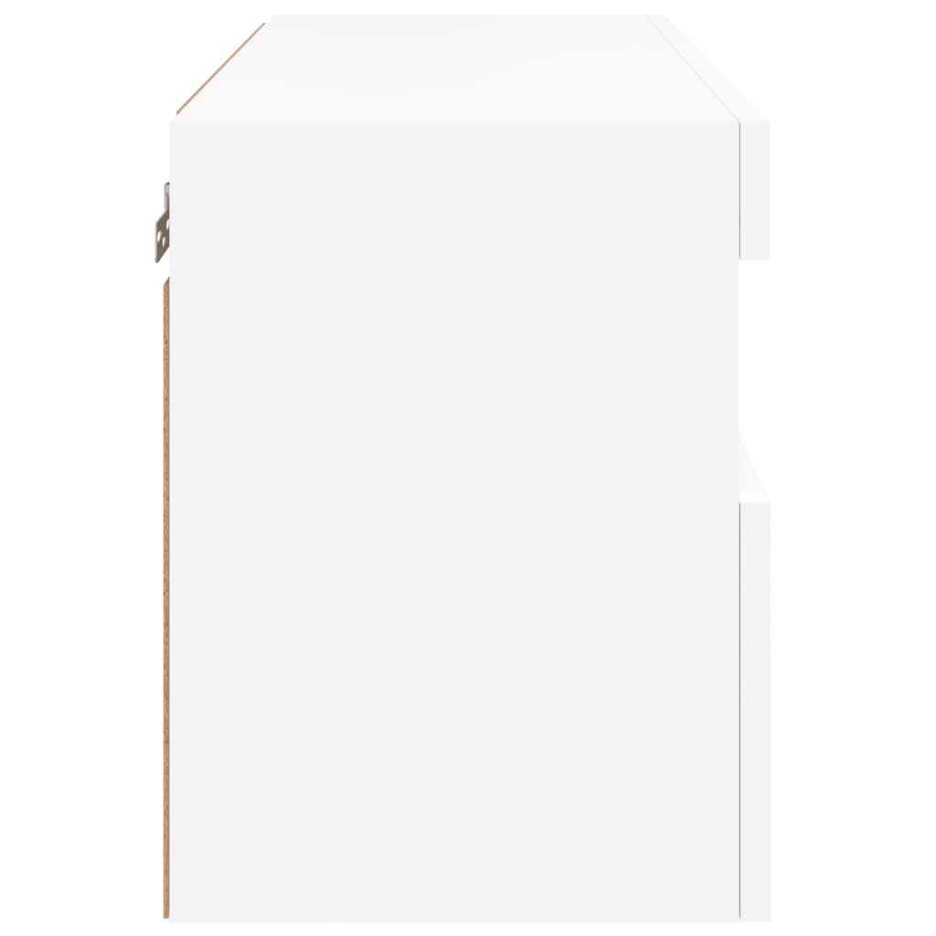 Nástěnná Tv Skříňka S Led Osvětlením Bílá 60 X 30 X 40 Cm