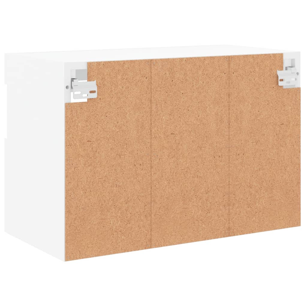 Nástěnná Tv Skříňka S Led Osvětlením Bílá 60 X 30 X 40 Cm