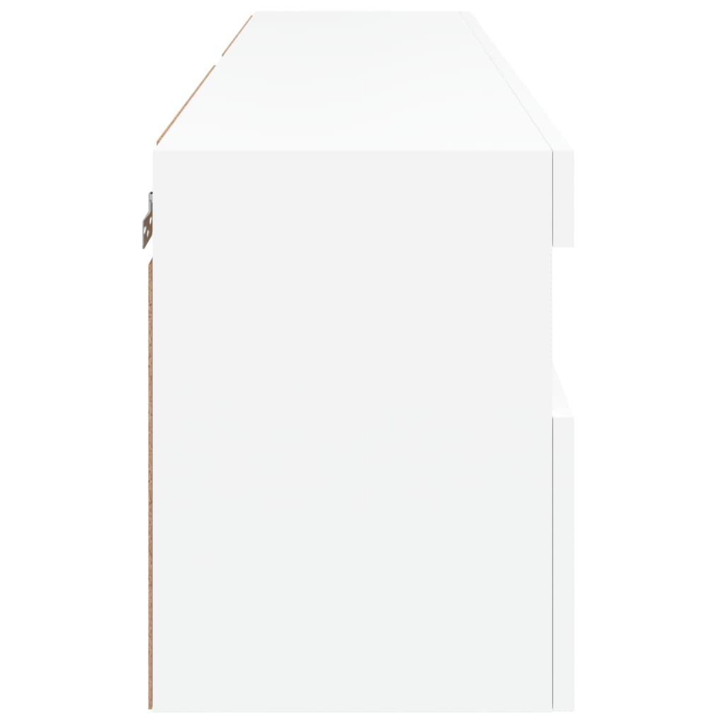 Nástěnné Tv Skříňky S Led Osvětlením 2 Ks Bílé 60 X 30 X 40 Cm