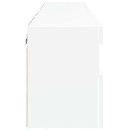 Nástěnné Tv Skříňky S Led Osvětlením 2 Ks Bílé 60 X 30 X 40 Cm