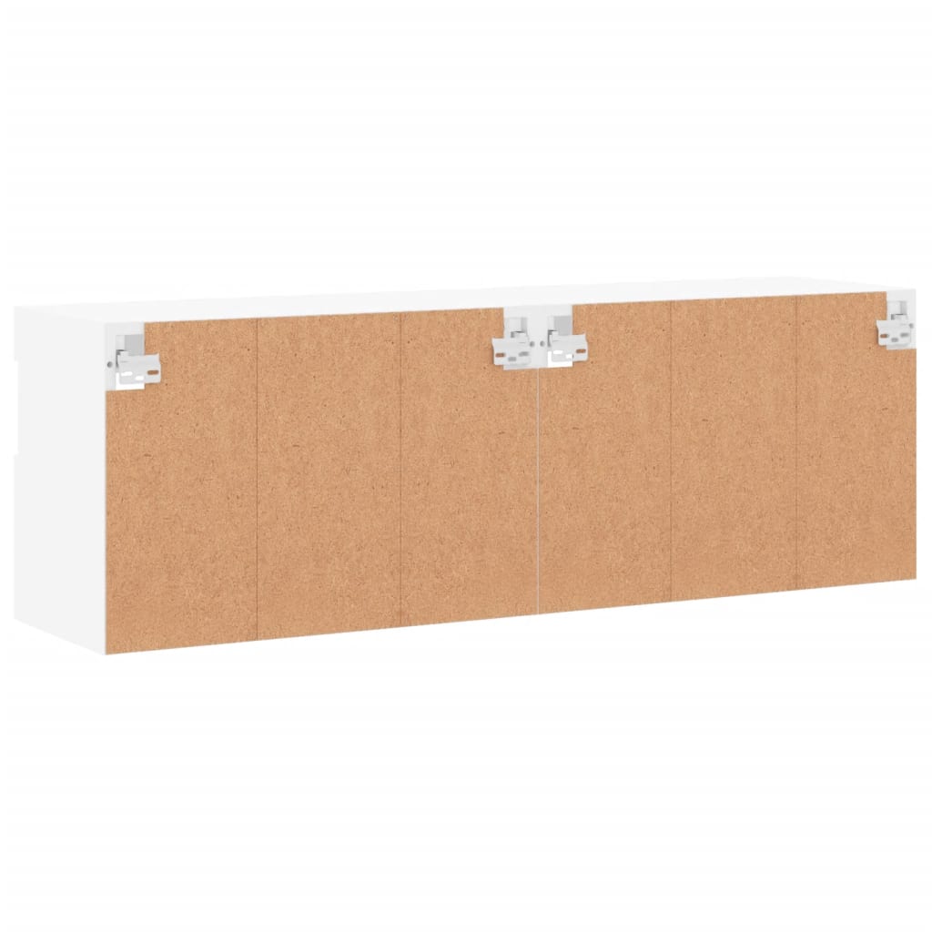 Nástěnné Tv Skříňky S Led Osvětlením 2 Ks Bílé 60 X 30 X 40 Cm