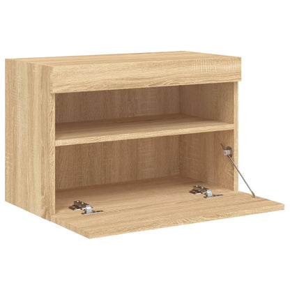Nástěnná Tv Skříňka S Led Osvětlením Dub Sonoma 60 X 30 X 40 Cm