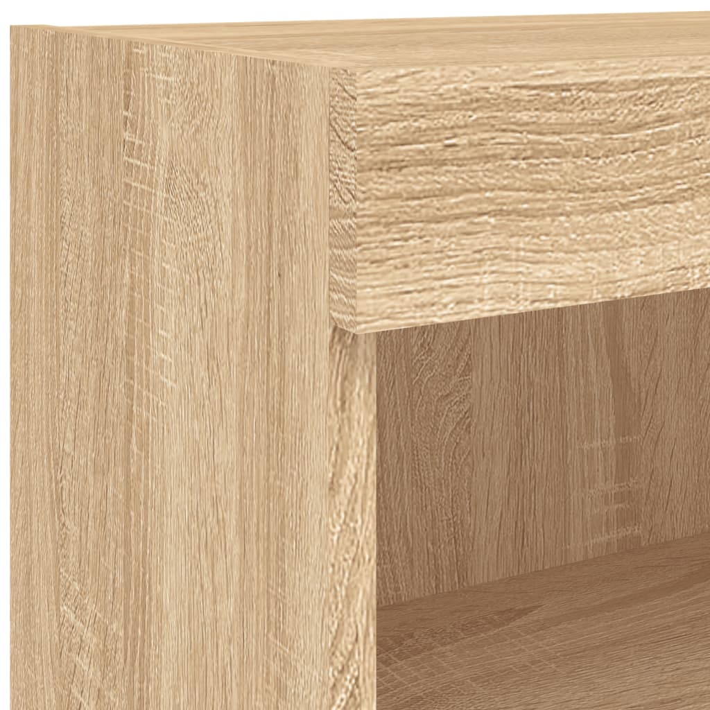 Nástěnné Tv Skříňky S Led Osvětlením 2 Ks Dub Sonoma 60X30X40Cm