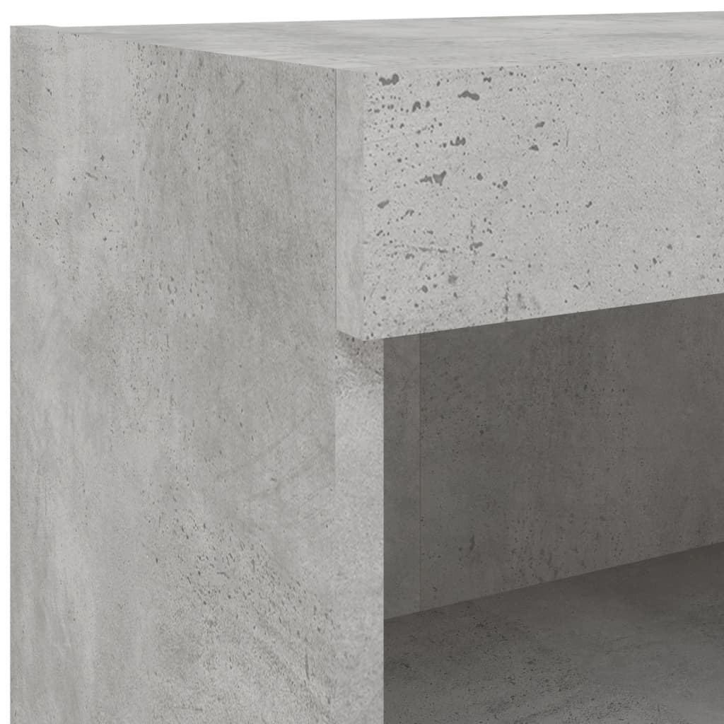 Nástěnná Tv Skříňka S Led Osvětlením Betonově Šedá 60X30X40 Cm