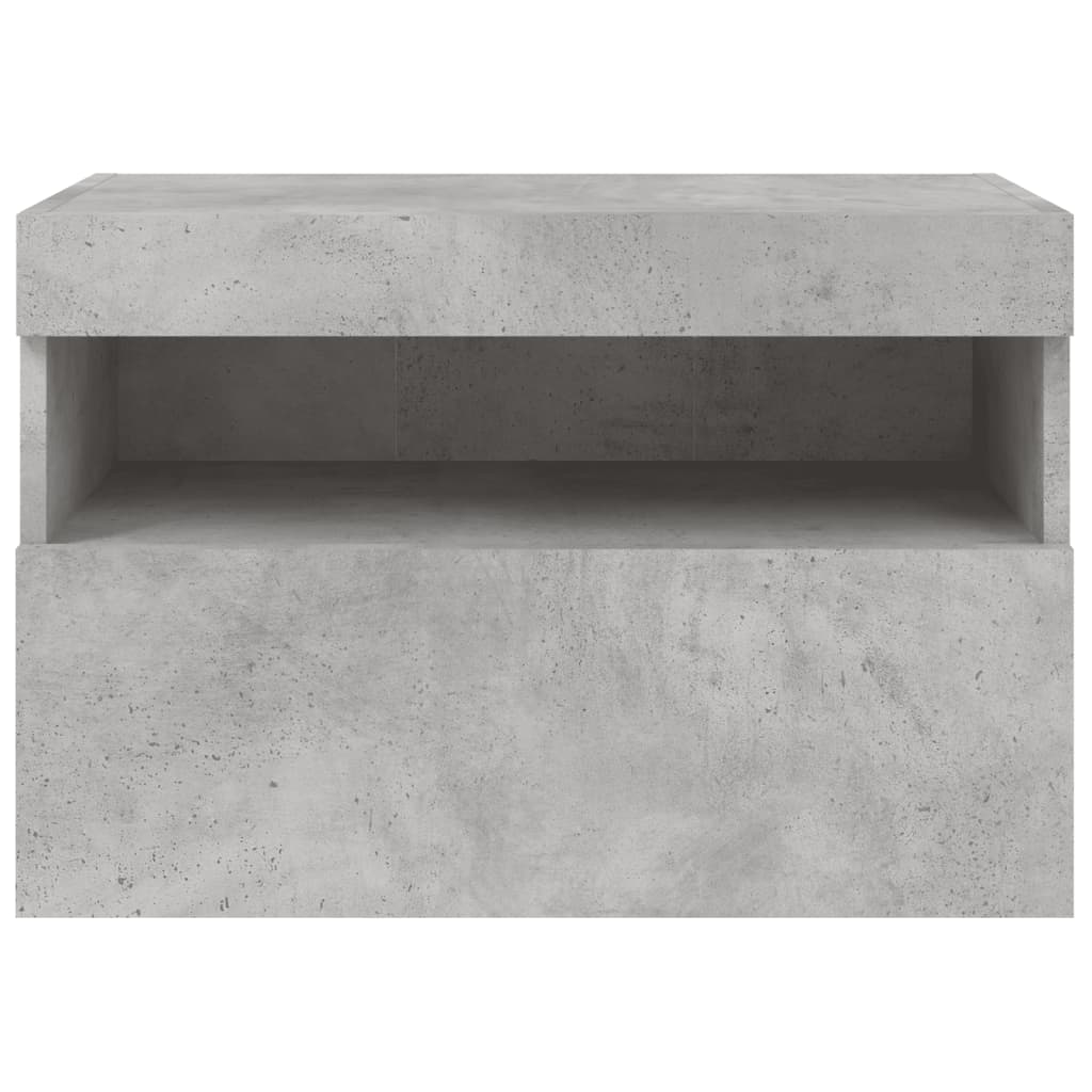 Nástěnná Tv Skříňka S Led Osvětlením Betonově Šedá 60X30X40 Cm