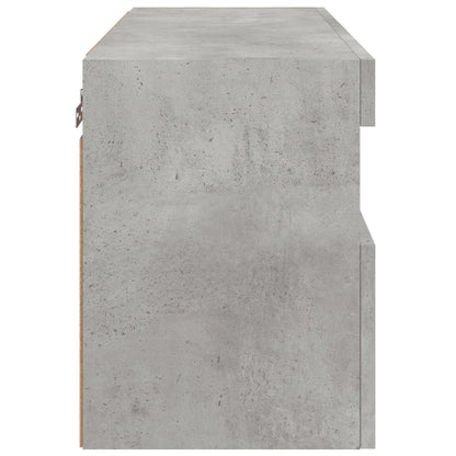Nástěnná Tv Skříňka S Led Osvětlením Betonově Šedá 60X30X40 Cm