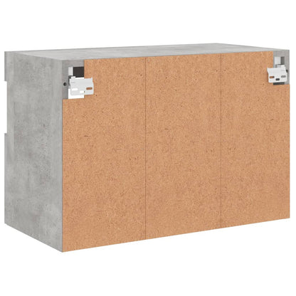 Nástěnná Tv Skříňka S Led Osvětlením Betonově Šedá 60X30X40 Cm