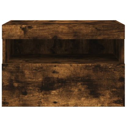 Nástěnná Tv Skříňka S Led Osvětlením Kouřový Dub 60X30X40 Cm