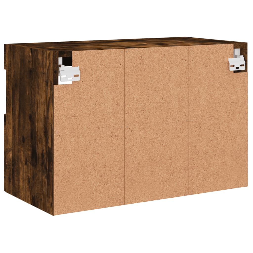Nástěnná Tv Skříňka S Led Osvětlením Kouřový Dub 60X30X40 Cm