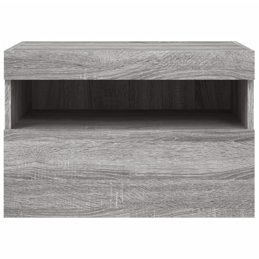 Nástěnná Tv Skříňka S Led Osvětlením Šedá Sonoma 60X30X40 Cm
