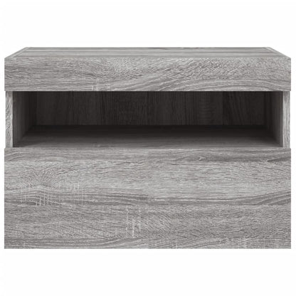 Nástěnná Tv Skříňka S Led Osvětlením Šedá Sonoma 60X30X40 Cm