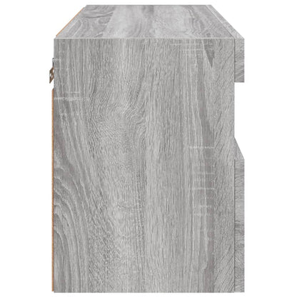 Nástěnná Tv Skříňka S Led Osvětlením Šedá Sonoma 60X30X40 Cm