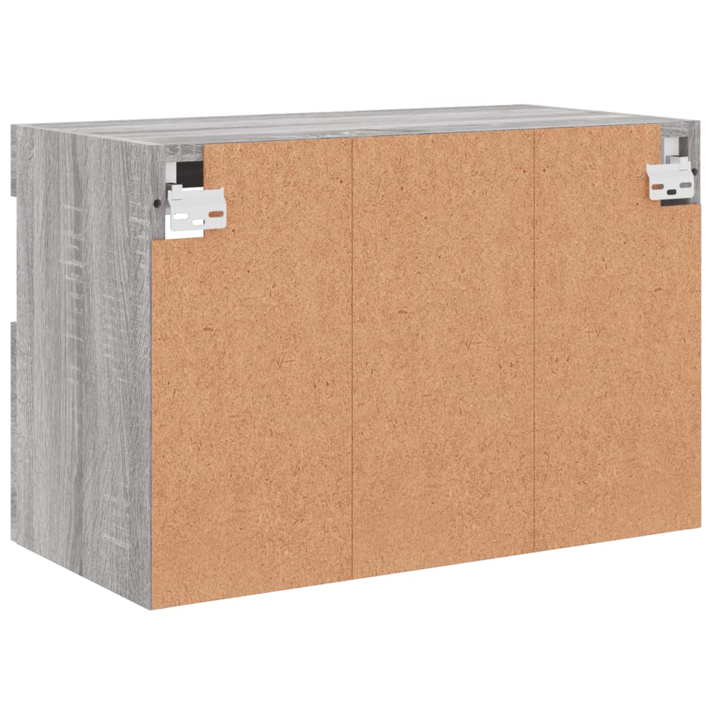 Nástěnná Tv Skříňka S Led Osvětlením Šedá Sonoma 60X30X40 Cm
