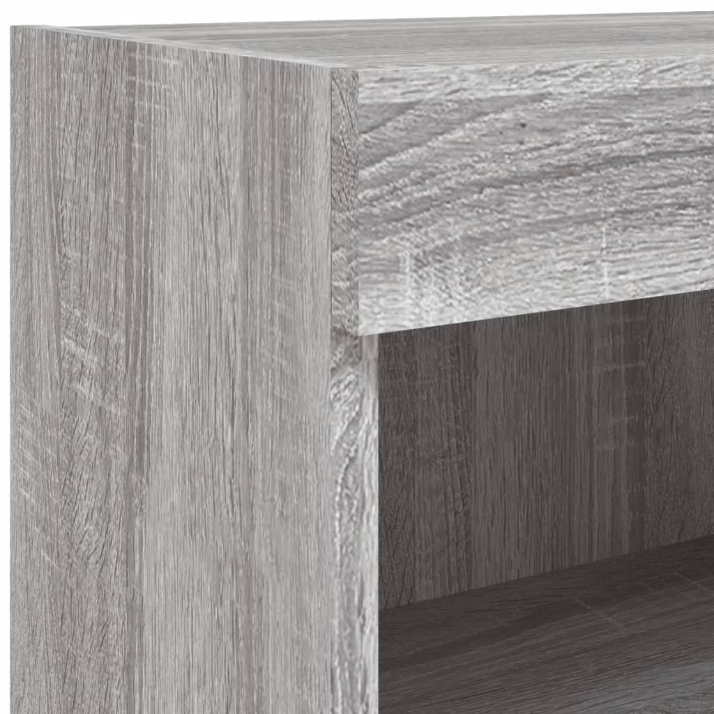 Nástěnné Tv Skříňky S Led 2 Ks Šedé Sonoma 60 X 30 X 40 Cm
