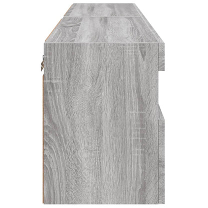 Nástěnné Tv Skříňky S Led 2 Ks Šedé Sonoma 60 X 30 X 40 Cm
