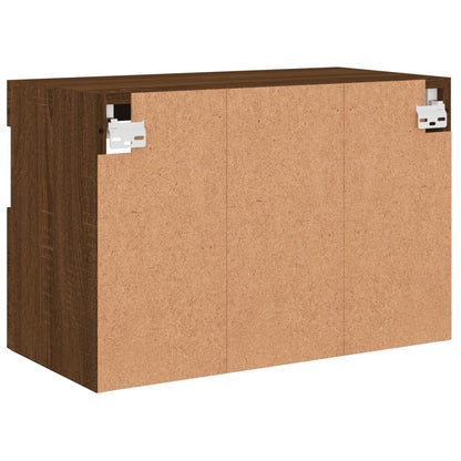 Nástěnná Tv Skříňka S Led Osvětlením Hnědý Dub 60 X 30 X 40 Cm