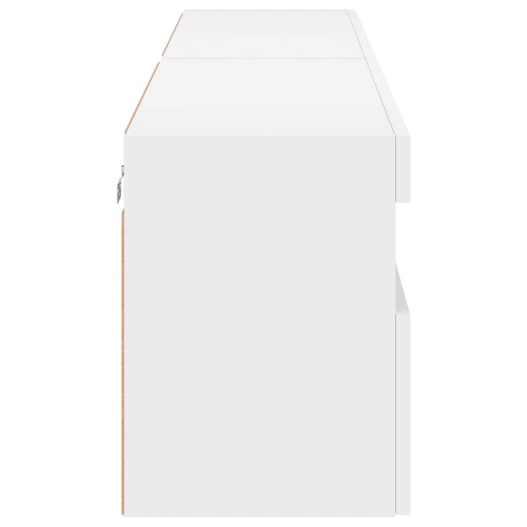 Nástěnné Tv Skříňky S Led Osvětlením 2 Ks Bílé 80 X 30 X 40 Cm