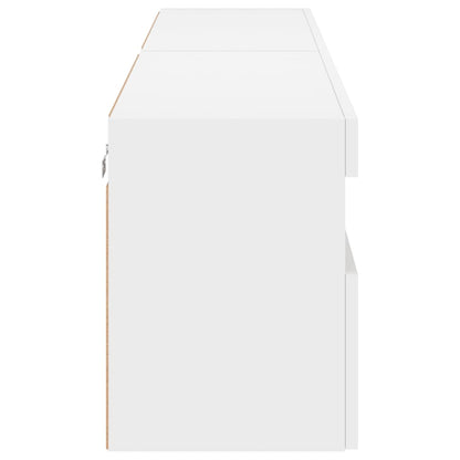 Nástěnné Tv Skříňky S Led Osvětlením 2 Ks Bílé 80 X 30 X 40 Cm