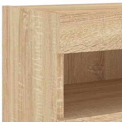 Nástěnná Tv Skříňka S Led Osvětlením Dub Sonoma 80 X 30 X 40 Cm