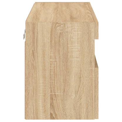Nástěnná Tv Skříňka S Led Osvětlením Dub Sonoma 80 X 30 X 40 Cm