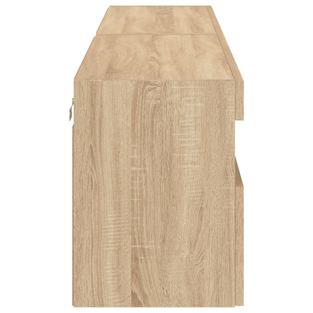 Nástěnné Tv Skříňky S Led Osvětlením 2 Ks Dub Sonoma 80X30X40Cm