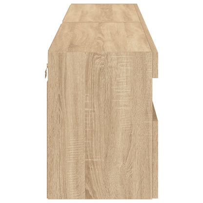 Nástěnné Tv Skříňky S Led Osvětlením 2 Ks Dub Sonoma 80X30X40Cm