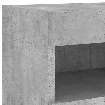 Nástěnná Tv Skříňka S Led Osvětlením Betonově Šedá 80X30X40 Cm