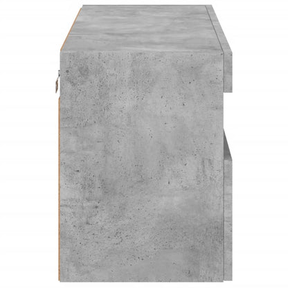 Nástěnná Tv Skříňka S Led Osvětlením Betonově Šedá 80X30X40 Cm