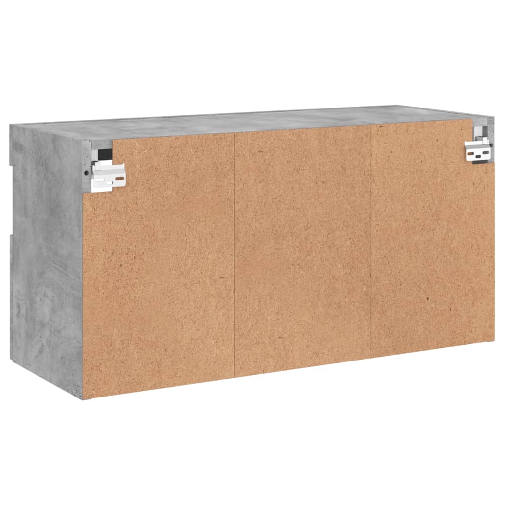 Nástěnná Tv Skříňka S Led Osvětlením Betonově Šedá 80X30X40 Cm