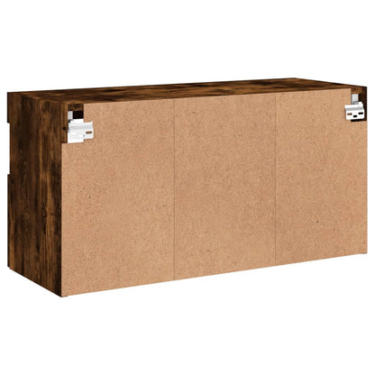 Nástěnná Tv Skříňka S Led Osvětlením Kouřový Dub 80X30X40 Cm