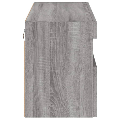 Nástěnná Tv Skříňka S Led Osvětlením Šedá Sonoma 80X30X40 Cm
