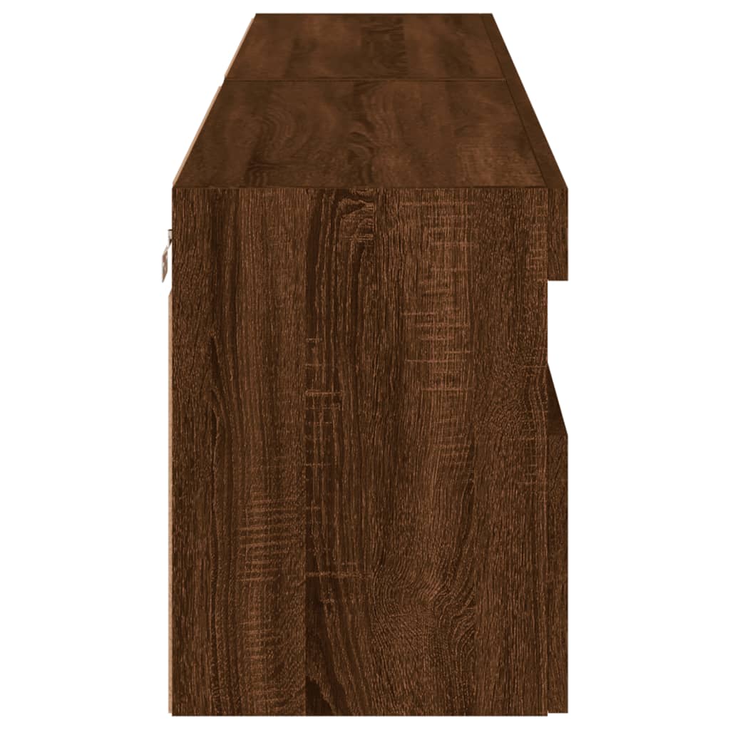 Nástěnné Tv Skříňky S Led Osvětlením 2 Ks 80X30X40 Cm