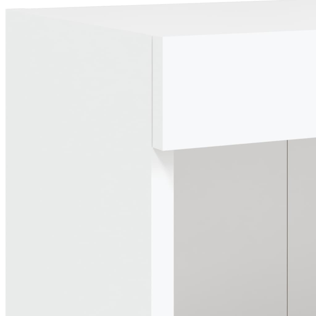 Nástěnná Tv Skříňka S Led Osvětlením Bílá 100 X 30 X 40 Cm