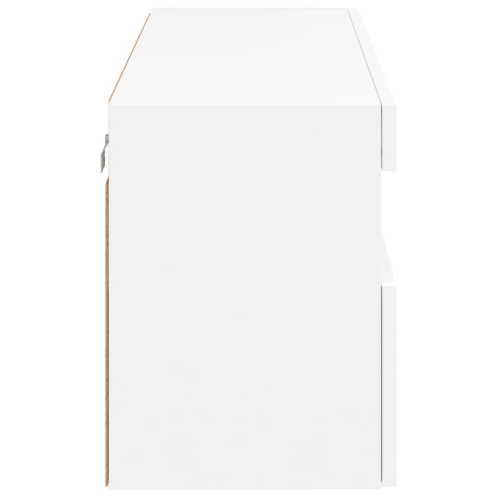 Nástěnná Tv Skříňka S Led Osvětlením Bílá 100 X 30 X 40 Cm