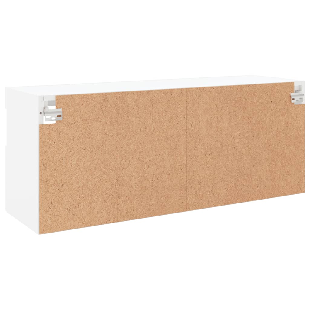 Nástěnná Tv Skříňka S Led Osvětlením Bílá 100 X 30 X 40 Cm