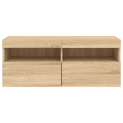 Nástěnná Tv Skříňka S Led Osvětlením Dub Sonoma 100X30X40 Cm