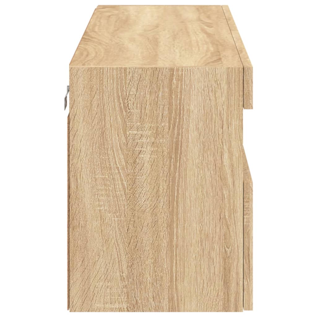 Nástěnná Tv Skříňka S Led Osvětlením Dub Sonoma 100X30X40 Cm