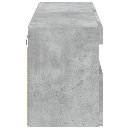 Nástěnná Tv Skříňka S Led Osvětlením Betonově Šedá 100X30X40 Cm