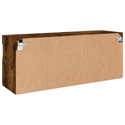 Nástěnná Tv Skříňka S Led Osvětlením Kouřový Dub 100X30X40 Cm