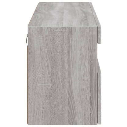 Nástěnná Tv Skříňka S Led Osvětlením Šedá Sonoma 100X30X40 Cm