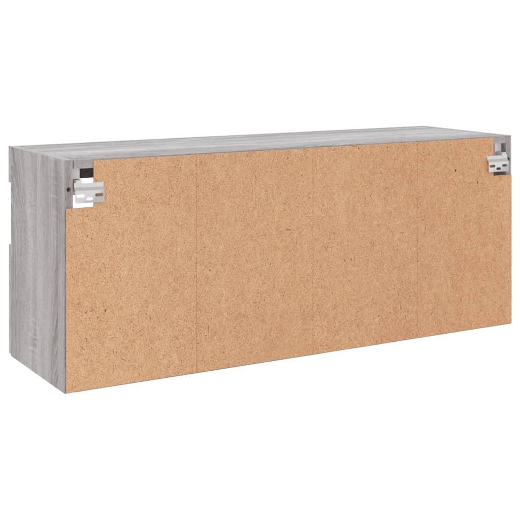 Nástěnná Tv Skříňka S Led Osvětlením Šedá Sonoma 100X30X40 Cm