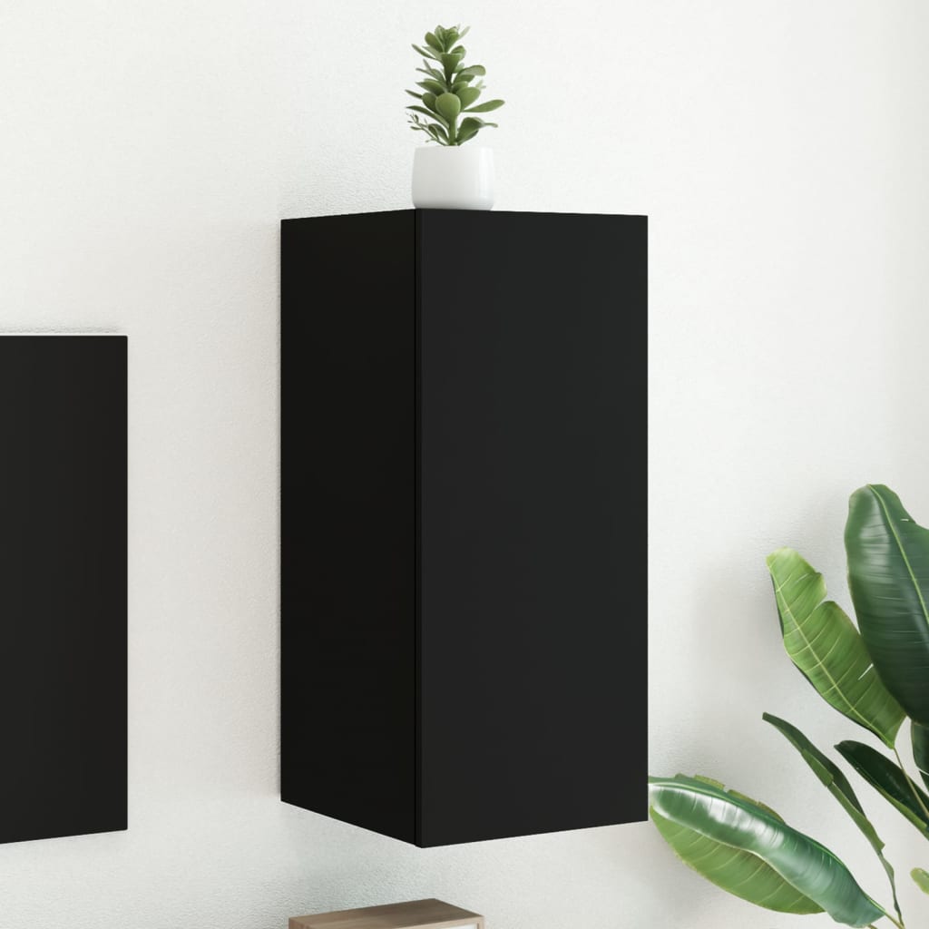 Nástěnná Tv Skříňka S Led Osvětlením Betonově Šedá