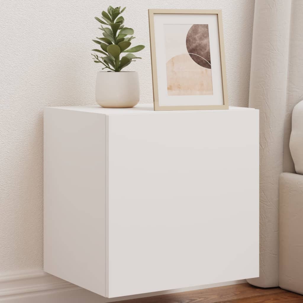 Nástěnná Tv Skříňka S Led Osvětlením Betonově Šedá