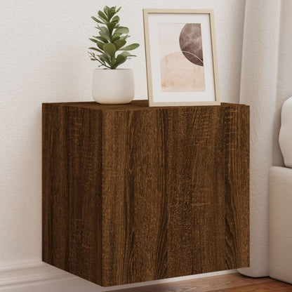 Nástěnná Tv Skříňka S Led Osvětlením Betonově Šedá