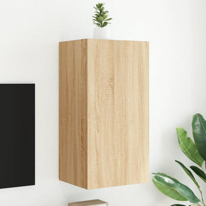 Nástěnná Tv Skříňka S Led Osvětlením Betonově Šedá
